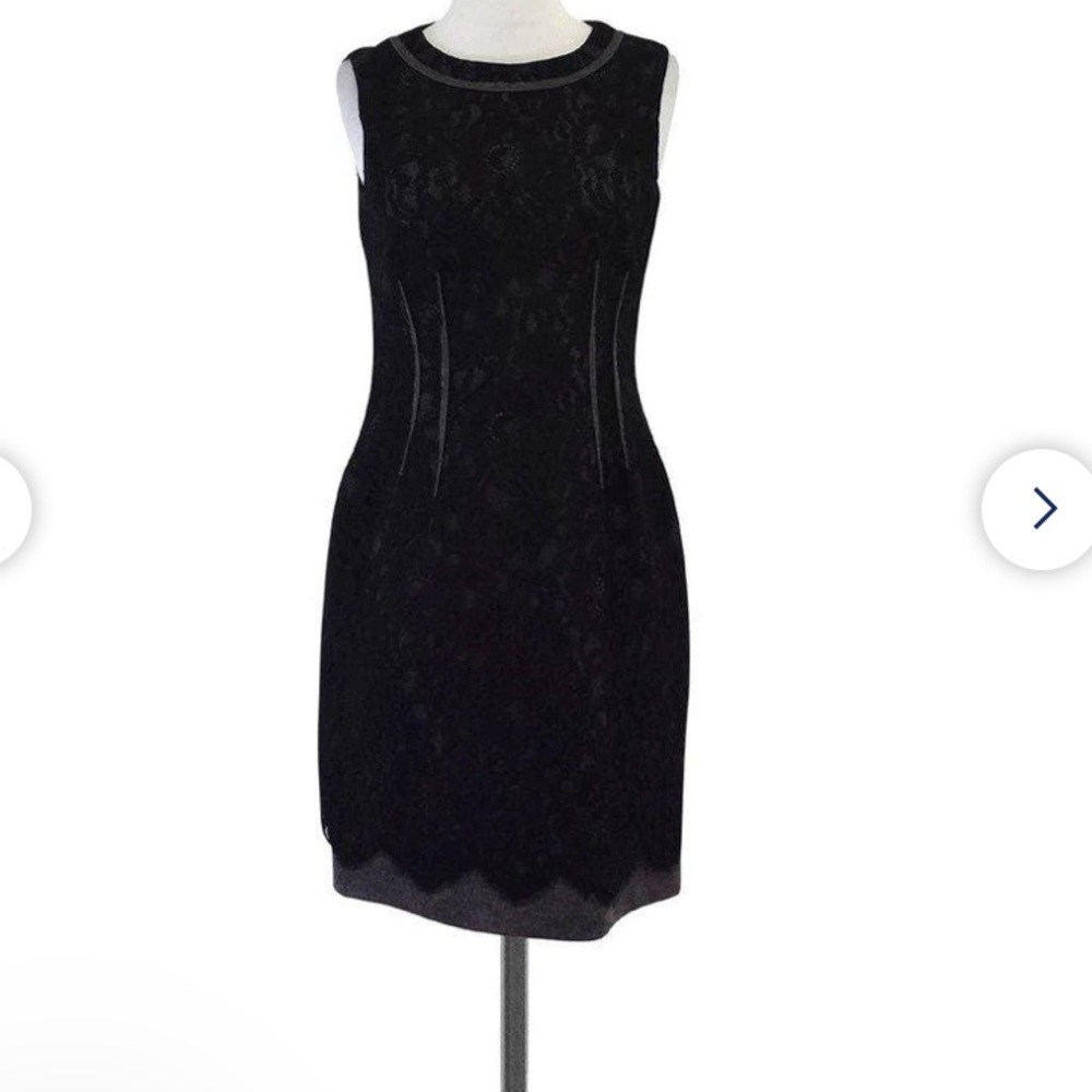 Designer Elie Tahari Black Sleeveless Dress in Size 6 - Picture 7 of 11